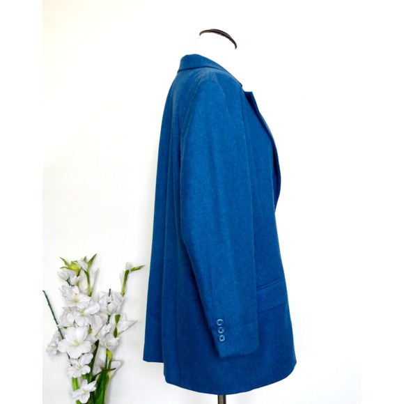 NEW! Pendleton 100% Virgin Wool Blazer Jacket Blue Women SZ 14 - Picture 5 of 6